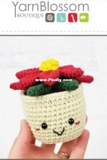 Yarn Blossom Boutique - Melissa Bradley - Potted Poinsettia  - Free