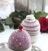 Drops Design-Extra-0-821- Knitted cupcakes- Free