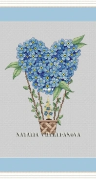 Balloon with Forget-me-nots by Natalia Cherepanova