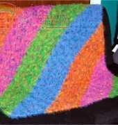 Classic Elite Yarns-Phoenix Diagonally Striped Blanket by Kirsten TenDyke