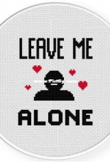 Daily Cross Stitch - Leave Me Alone