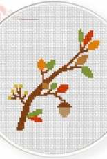 Daily Cross Stitch - Pretty Autumn Branch