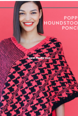 Poppin HoundStooth Poncho-by Paintbox-Free.