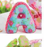 Corinne Brad-Stuffed Fabric Letters/Free Pattern