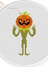 Daily Cross Stitch - Pumpkin Man