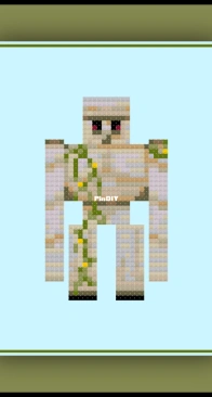 Cross Stitch Quest - Minecraft - Iron Golem - free