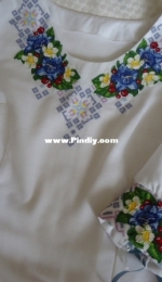 My first embroidered dress.