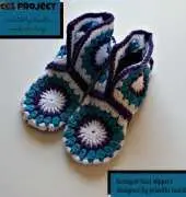 Priscilla Crochet - Pricilla Hewitt - Hexagon Boot Slippers - Free
