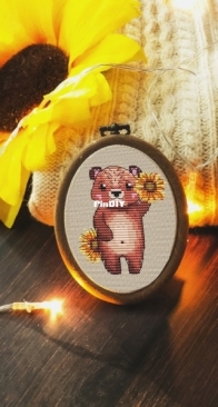 Autumn Bear Cub by Dasha Crostitch