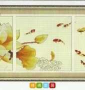 Golden lotus and carps