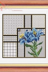 Needlecrafts: Blue Lily and Blackwork