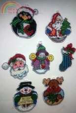 Plastic canvas - Adornos Navidad