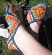 Virkpia - 12 squares = 1pair of slippers