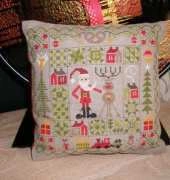 coussin patchwork noel