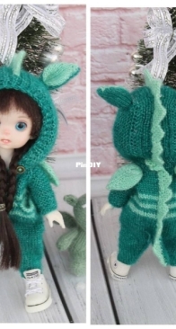 Kashchenkova Marina - Кащенкова Марина - Little Dragon Jumpsuit with Hood - Дракончик Комбинезон с  капюшоном - Russian