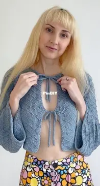 Diamond Tie Top by Mia Anderson - AnxiousGirlKnits
