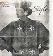 Style Patterns-0532-Neck Sweater with Snowflake Motif