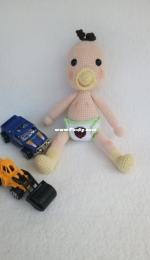 bebisimgurumi - Baby in diaper - Bezli bebek