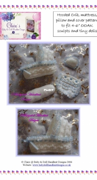 Claires Baby Doll Handknits Designs - Hooded Crib Mattress Pillow and Covers - Free