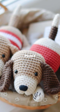 Firefly crochet - Olga Mareeva - Cupcake and Bagel the puppies - Spanish and English