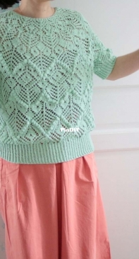 "Komorebi" summer sweater by Porcs-épics Tricoteur (Mikiko Gasnier) - English