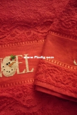 Christmas bath towels