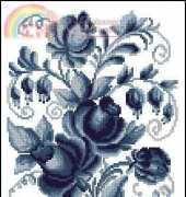 Zolotoe Runo ZR  CS-043 Roses gzhel