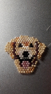 Brick stitch-Golden retriever