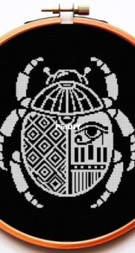 Dark Embroidery - Scarab Beetle Bug - Free