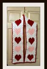 Crochet Couch-Kim Latshaw-Heart Scarf