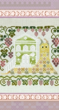 OwlForest Embroidery Snail Houses. Grape
