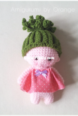 Amigurumi by Orange - Orange Amigurumi - Namsom Pan - Saovalux Asaman - Mini Girl Doll B - น้ำส้ม ปั่น - เสาวลักษณ์ อาสมาน - ตุ๊กตาสาวน้อยB - Thai
