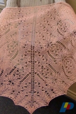 Pink Veil Shawl by Alla Borisova/Rusallka-Eng,Russian-Free