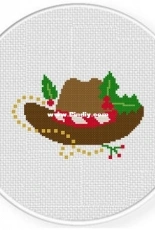 Daily Cross Stitch - Christmas Cowboy Hat