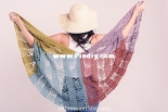 Expression Fiber Arts - Kristina Smiley - Pineapple Sunset Squares Wrap