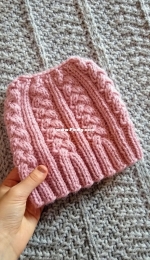 Blushing Braids Messy Bun Beanie by Amy Kate Sutherland