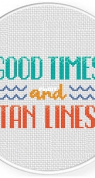 Daily Cross Stitch - Good Times and Tan Lines