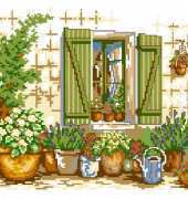 Vervaco 60.420 Flowers Under Window PCS