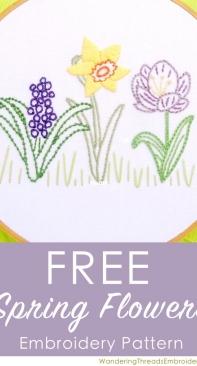 Wandering Threads - Springs Flowers Embroidery Pattern - Free