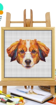 Awesome Pattern Studio - CS2236 - Mandala Nederlandse Kooikerhondje XSD