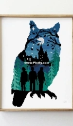 Cross Stitch Lovers - Silhoutte Owl Harry Potter
