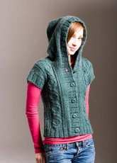 Heather Hoodie Vest by Debbie ONeill