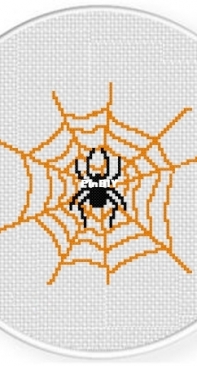 Daily Cross Stitch  - Spider in Web