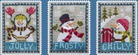 Waxing Moon Designs 193 Snowman Trio