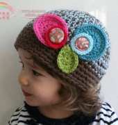 Luz Patterns - Luz Mendoza - Vintage hat with round flowers