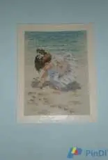 Bimba in spiaggia