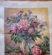 Peonies & Canterbury Bells finished