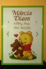 Baby birth announcement for Mārcis Diors