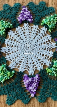 Grape Cluster Doily done after years waiting!!