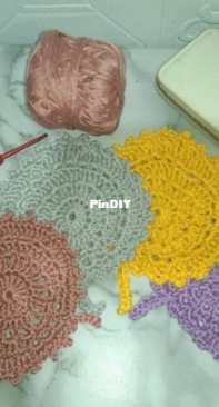 Crocheted Leaf Coasters